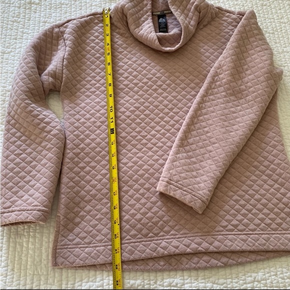 RBX Womens Pink Diamond Quilted Cowl Neck Sweater - Picture 9 of 10